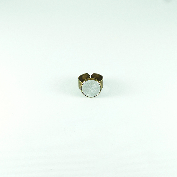 Δαχτυλίδι μπρονζέ με κύκλο ασημί - μικρά, μπρούντζος, αυξομειούμενα