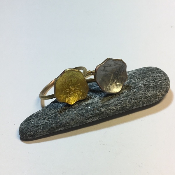 Δαχτυλίδι με ασημί σμάλτο - μοντέρνο, ορείχαλκος, σμάλτος, μικρά, αυξομειούμενα, φθηνά - 2