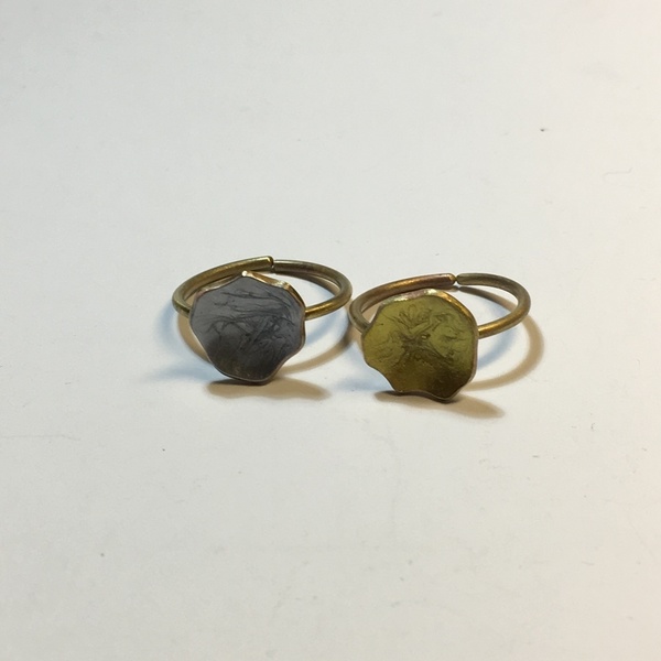 Δαχτυλίδι με ασημί σμάλτο - μοντέρνο, ορείχαλκος, σμάλτος, μικρά, αυξομειούμενα, φθηνά - 3