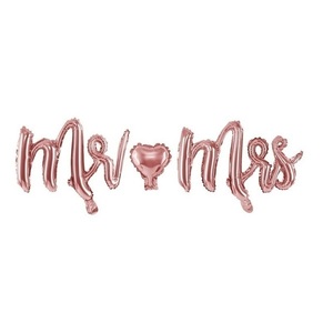 Μπαλόνια Mr & Mrs Ρόζ Χρυσό - mr & mrs, είδη γάμου