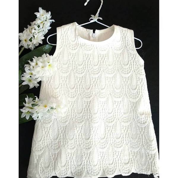Βρεφικό φόρεμα σε άλφα γραμμή από δαντέλα - βρεφικά ρούχα - 3
