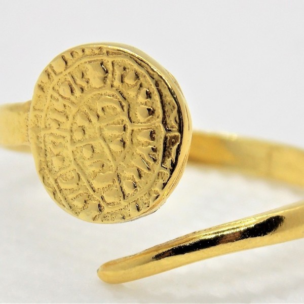 Δαχτυλίδι ''Φαιστός'' από ασήμι 925 επιχρυσωμένο. - ασήμι, επιχρυσωμένα, αυξομειούμενα