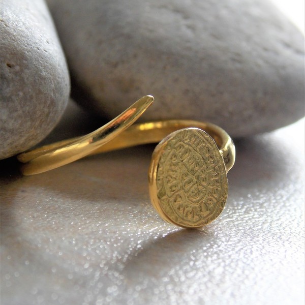 Δαχτυλίδι ''Φαιστός'' από ασήμι 925 επιχρυσωμένο. - ασήμι, επιχρυσωμένα, αυξομειούμενα - 5
