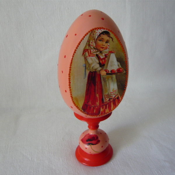 ξύλινο αυγό από ρωσικό ξύλο λιπα - διακοσμητικά, πασχαλινά αυγά διακοσμητικά