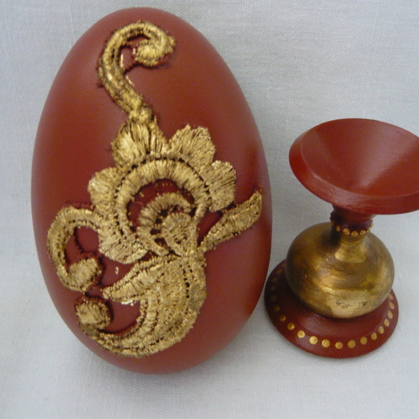 ξύλινο αυγό από ρωσικό ξύλο λιπα - διακοσμητικά, πασχαλινά αυγά διακοσμητικά - 3