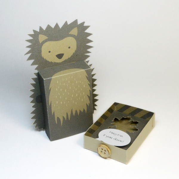 Emotibox 3D ευχητήρια καρτούλα σκατζόχοιρος, σκίουρος ή αρκούδα emotibox - δώρα γενεθλίων, γενική χρήση, δώρο έκπληξη - 2