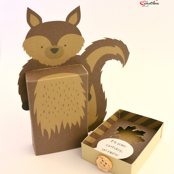 Emotibox 3D ευχητήρια καρτούλα σκατζόχοιρος, σκίουρος ή αρκούδα emotibox - δώρα γενεθλίων, γενική χρήση, δώρο έκπληξη - 3