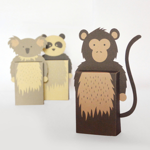 Emotibox 3D ευχητήρια καρτούλα αρκουδάκι πάντα, μαιμουδάκι, κοάλα - δώρα γενεθλίων, γενική χρήση, δώρο έκπληξη