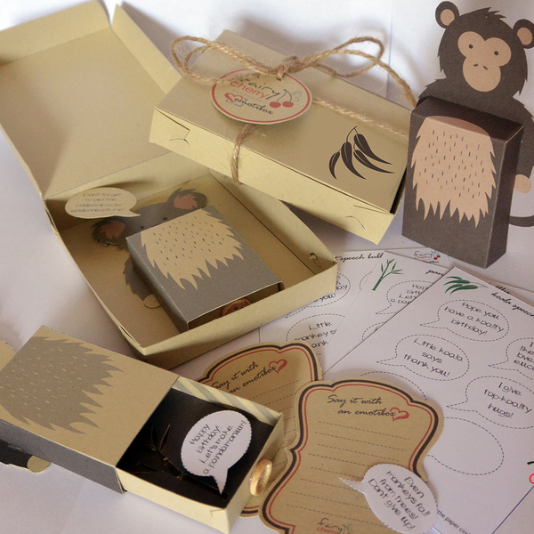 Emotibox 3D ευχητήρια καρτούλα αρκουδάκι πάντα, μαιμουδάκι, κοάλα - δώρα γενεθλίων, γενική χρήση, δώρο έκπληξη - 5