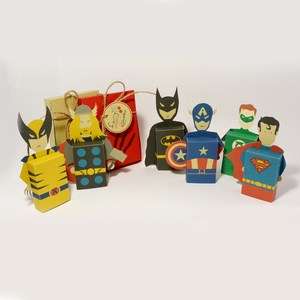 Emotibox 3D ευχητήρια καρτούλα σουπερ ήρωες - σούπερ ήρωες, δώρα γενεθλίων, γενική χρήση