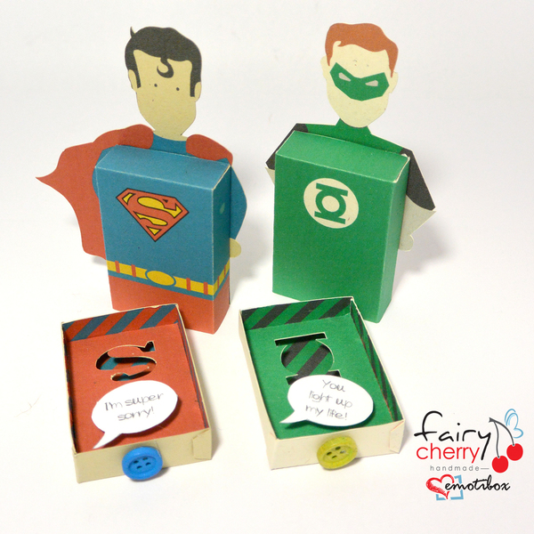 Emotibox 3D ευχητήρια καρτούλα σουπερ ήρωες - δώρα γενεθλίων, γενική χρήση, σούπερ ήρωες - 3
