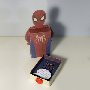 Emotibox 3D ευχητήρια καρτούλα σουπερ ήρωας αραχνη - δώρα για βάπτιση, δώρα γενεθλίων, γενική χρήση - 3