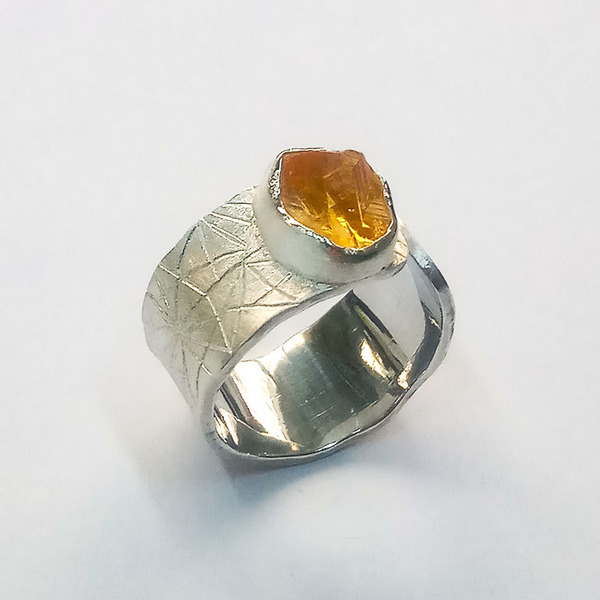 Ασήμενιο χειροποίητο δαχτυλίδι - ασήμι, μεγάλα, αυξομειούμενα - 5