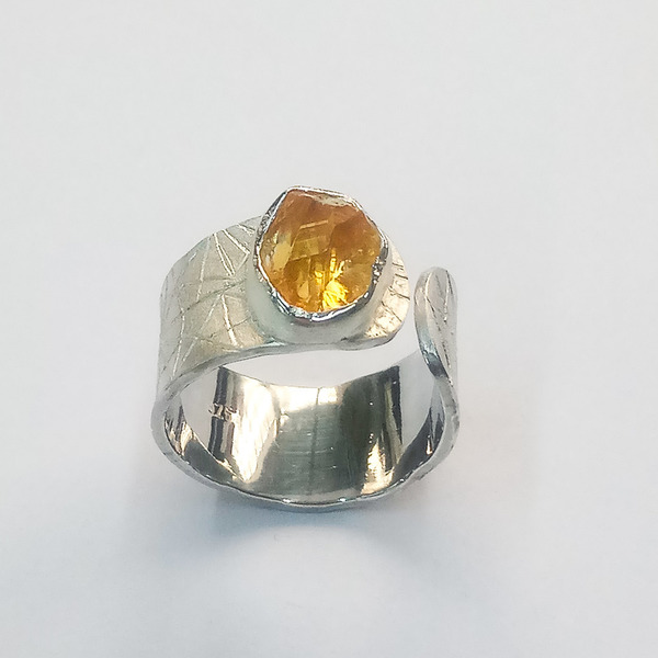 Ασήμενιο χειροποίητο δαχτυλίδι - ασήμι, μεγάλα, αυξομειούμενα - 3