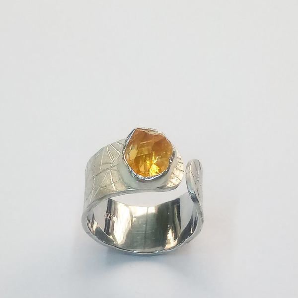 Ασήμενιο χειροποίητο δαχτυλίδι - ασήμι, μεγάλα, αυξομειούμενα - 4