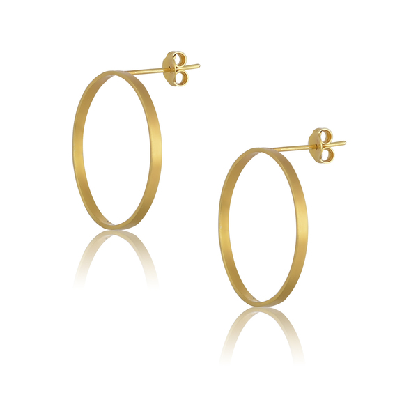 Ciclo earrings medium - ασήμι, επιχρυσωμένα, καρφωτά