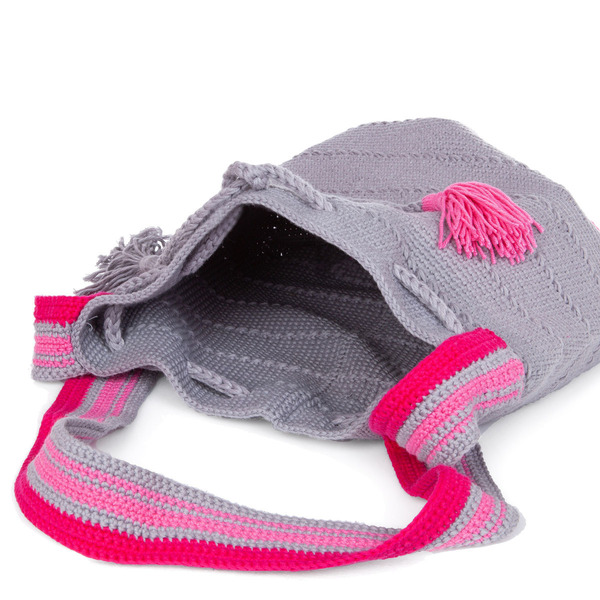Πλεκτή καλοκαιρινή τσάντα ώμου - chic, ώμου, πουγκί, χιαστί, crochet, minimal, boho, πλεκτές τσάντες - 2