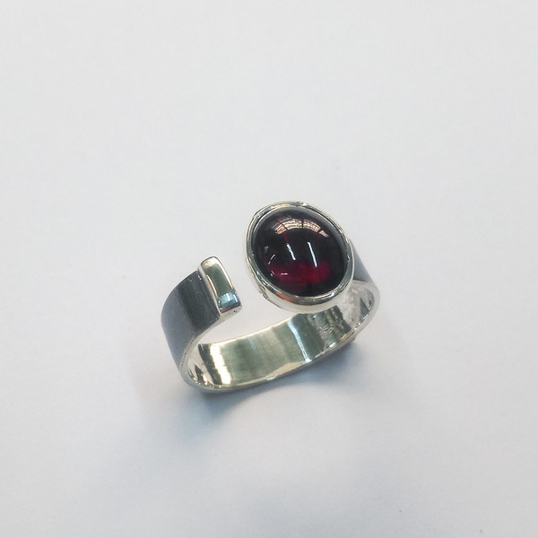 Garnet ring - ασήμι, αυξομειούμενα - 4