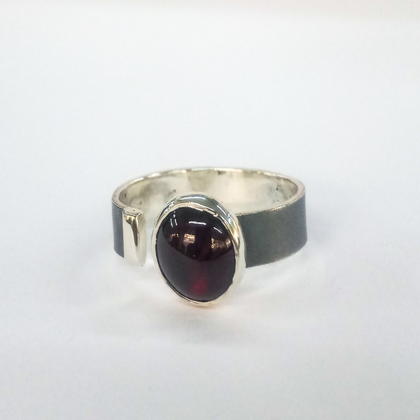 Garnet ring - ασήμι, αυξομειούμενα - 5
