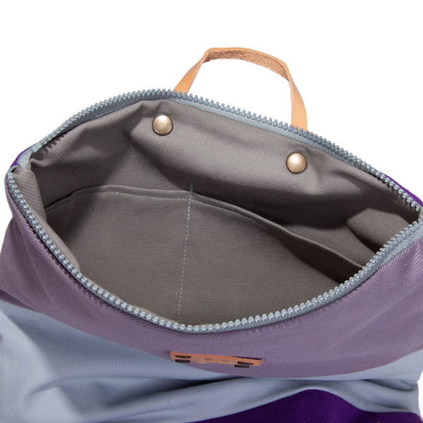 Χειροποίητο Backpack purple - δέρμα, ύφασμα, πλάτης, σακίδια πλάτης, all day - 5