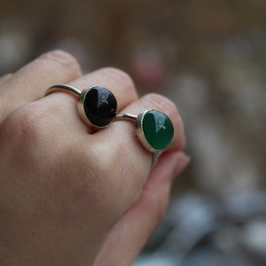Α gr-agate ring - ασήμι, ημιπολύτιμες πέτρες, αχάτης, αυξομειούμενα - 4