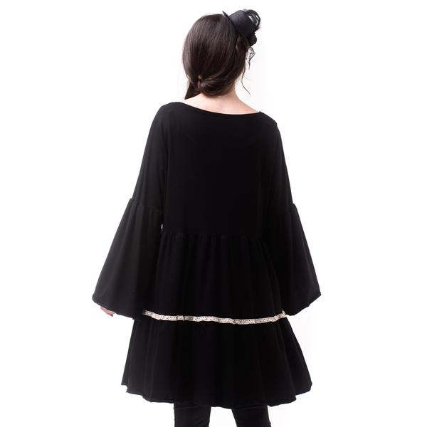 Μαύρο Φόρεμα με Βολάν - mini - 3