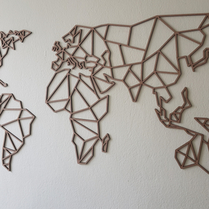 Παγκόσμιος Χάρτης τοίχου από ξύλο - τοίχου, διακοσμητικά, ξύλινα διακοσμητικά