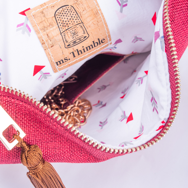 Τσάντα Φάκελος από Φελλό & Μπορντό Ύφασμα - clutch, φελλός, δώρα γενεθλίων - 4