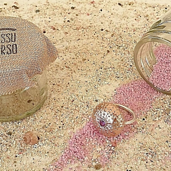 Pink Urchin Ring-Χειροποίητο Ασημένιο Δαχτυλίδι Αχινός Με Ροδονίτη - ασήμι, καλοκαίρι, κοχύλι, αχινός - 5