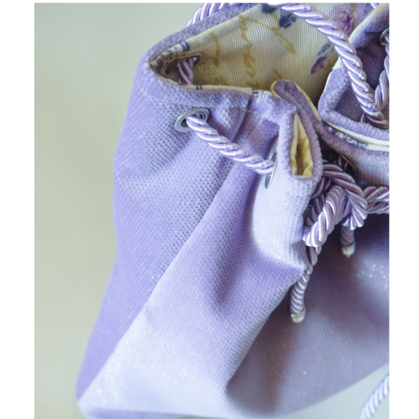 *Lilac Sparkle * μοβ πουγκί με απαλό glitter - πουγκί, χιαστί, βελούδο, romantic - 2