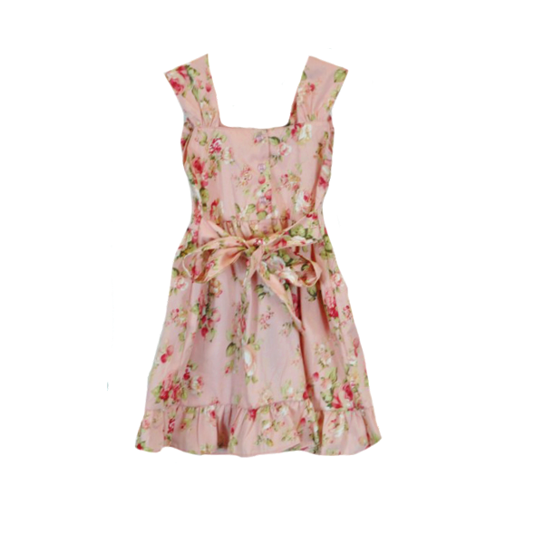 Φόρεμα ρομαντικό ροζ με τριαντάφυλλα - φλοράλ, romantic, παιδικά ρούχα - 2