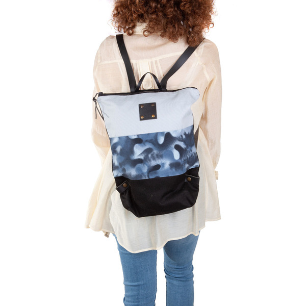 Χειροποίητο Backpack shades - δέρμα, ύφασμα, πλάτης, σακίδια πλάτης, all day - 3