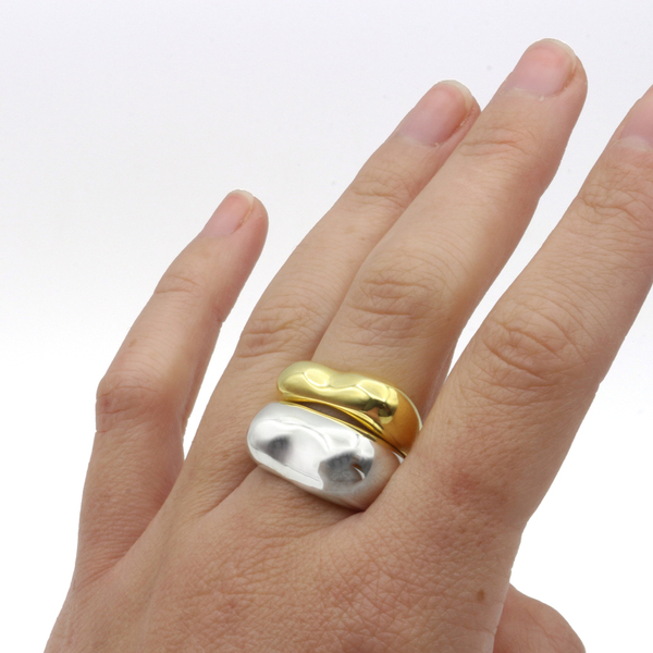 Elodie - Silver ring - ασήμι, boho, σταθερά, μεγάλα - 2