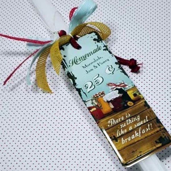 Λαμπάδα χειροποίητη πασχαλινή σελιδοδείκτης homemade 34 cm 104 - vintage, κορίτσι, λαμπάδες, για εφήβους - 2