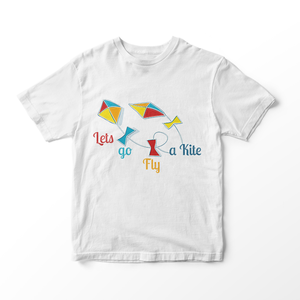 Παιδικό κοντομάνικο μπλουζάκι - Lets go fly a kite - ΧΑΡΤΑΕΤΟΣ - παιδικά ρούχα, βαμβάκι, αγόρι, κορίτσι, 1-2 ετών, 2-3 ετών