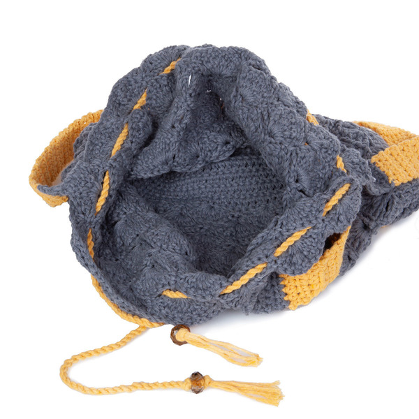 Τσάντα καλοκαιρινή πουγκί - ώμου, πουγκί, crochet, πλεκτές τσάντες, φθηνές - 2