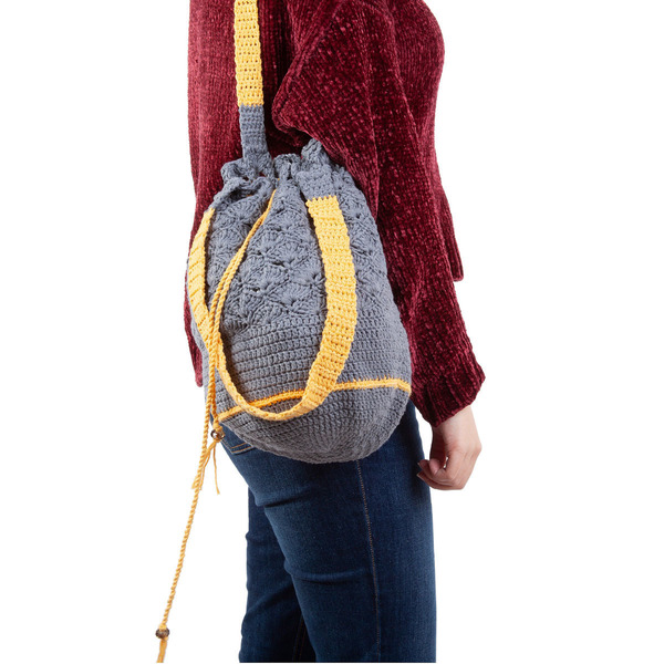 Τσάντα καλοκαιρινή πουγκί - ώμου, πουγκί, crochet, πλεκτές τσάντες, φθηνές - 4