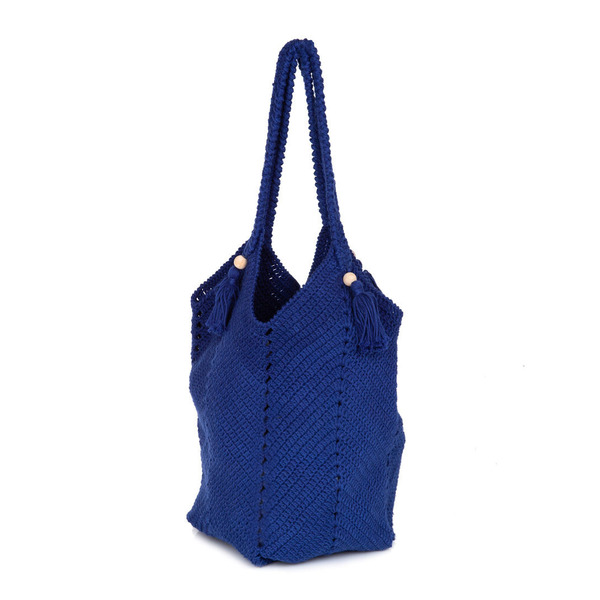 Πλεκτή καλοκαιρινή τσάντα ώμου - ώμου, crochet, πλεκτές τσάντες