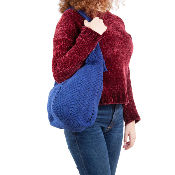 Πλεκτή καλοκαιρινή τσάντα ώμου - ώμου, crochet, πλεκτές τσάντες - 4