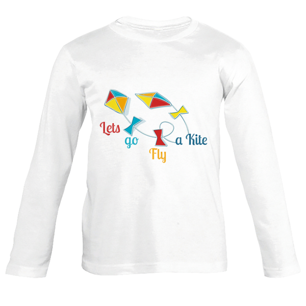 Παιδικό μακρυμάνικο μπλουζάκι - Lets go fly a kite - ΧΑΡΤΑΕΤΟΣ - βαμβάκι, παιδικά ρούχα