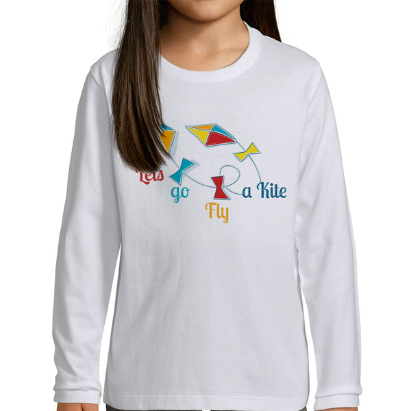 Παιδικό μακρυμάνικο μπλουζάκι - Lets go fly a kite - ΧΑΡΤΑΕΤΟΣ - βαμβάκι, παιδικά ρούχα - 2