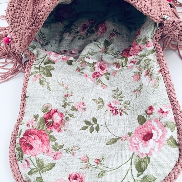 Πλεκτή τσάντα boho - ώμου, crochet, καθημερινό, boho, πλεκτές τσάντες - 2