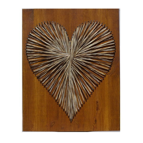 Πίνακας-String Art - HEART - πίνακες & κάδρα, καρδιά