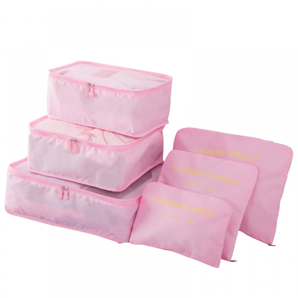 Ροζ Θήκες Οργάνωσης Βαλίτσας Cubes Set of 6 - ταξιδίου