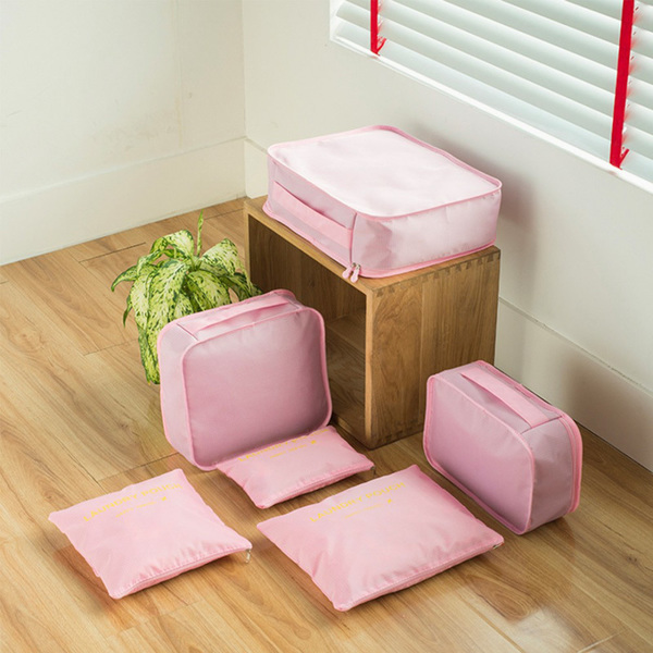 Ροζ Θήκες Οργάνωσης Βαλίτσας Cubes Set of 6 - ταξιδίου - 4