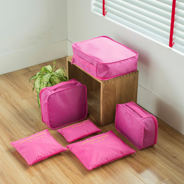 Φούξια Θήκες Οργάνωσης Βαλίτσας Cubes Set of 6 - ταξιδίου - 4