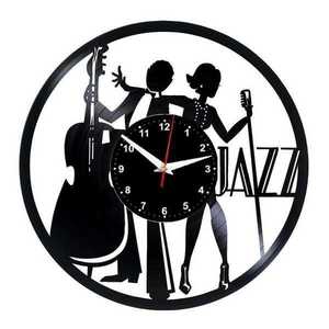 Jazz Man jazz woman , Music Vinyl Record Wall Clock - ρολόγια, τοίχου, βινύλιο, βινύλιο