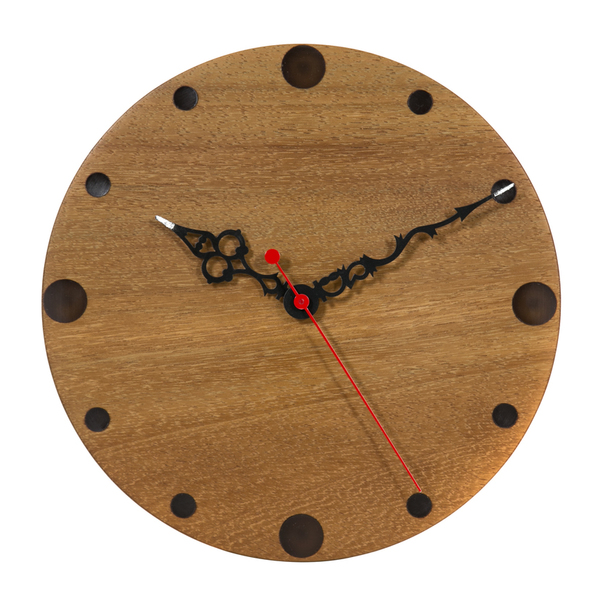 Ξύλινο ρολόι τοίχου - ξύλο, ξύλο, δώρο, διακόσμηση, τοίχου, χειροποίητα, διακόσμηση σαλονιού, ρολόγια
