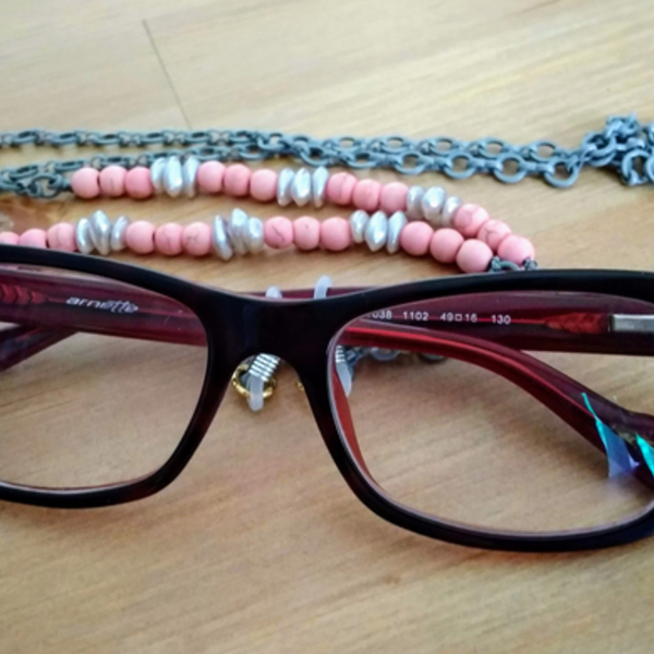 Γκρι αλυσίδα για γυαλιά με στοιχεία - αλυσίδες, χαολίτης, Black Friday - 4