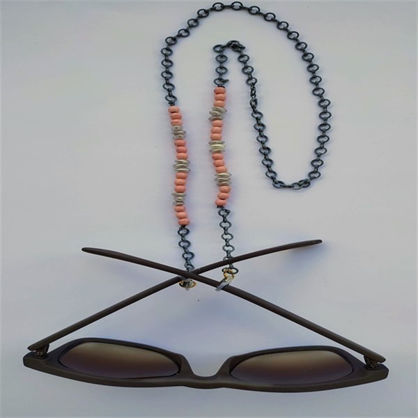 Γκρι αλυσίδα για γυαλιά με στοιχεία - αλυσίδες, χαολίτης, Black Friday